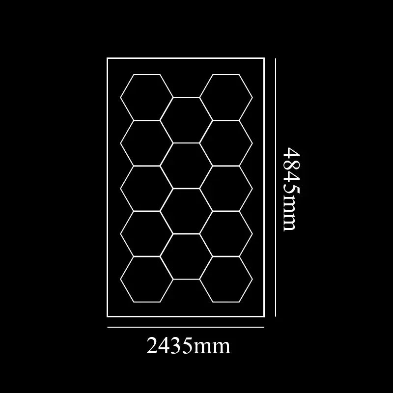 Hexagon Led Ceiling Light For Garage Workshop And Car Detailing