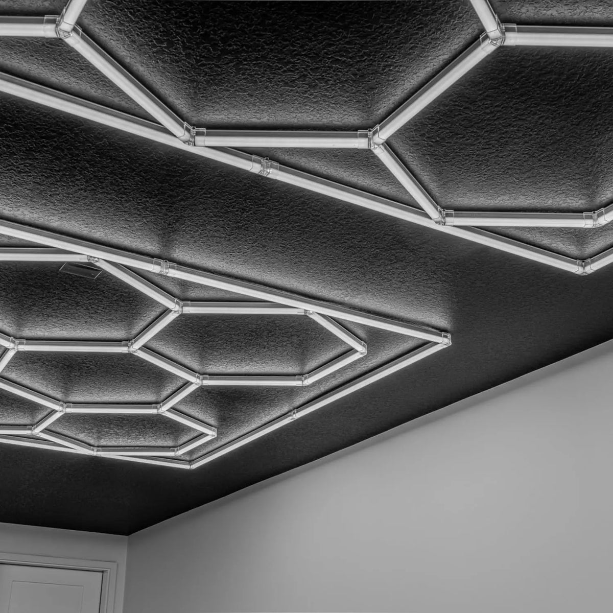 Hexagon Led Ceiling Light For Garage Workshop And Car Detailing
