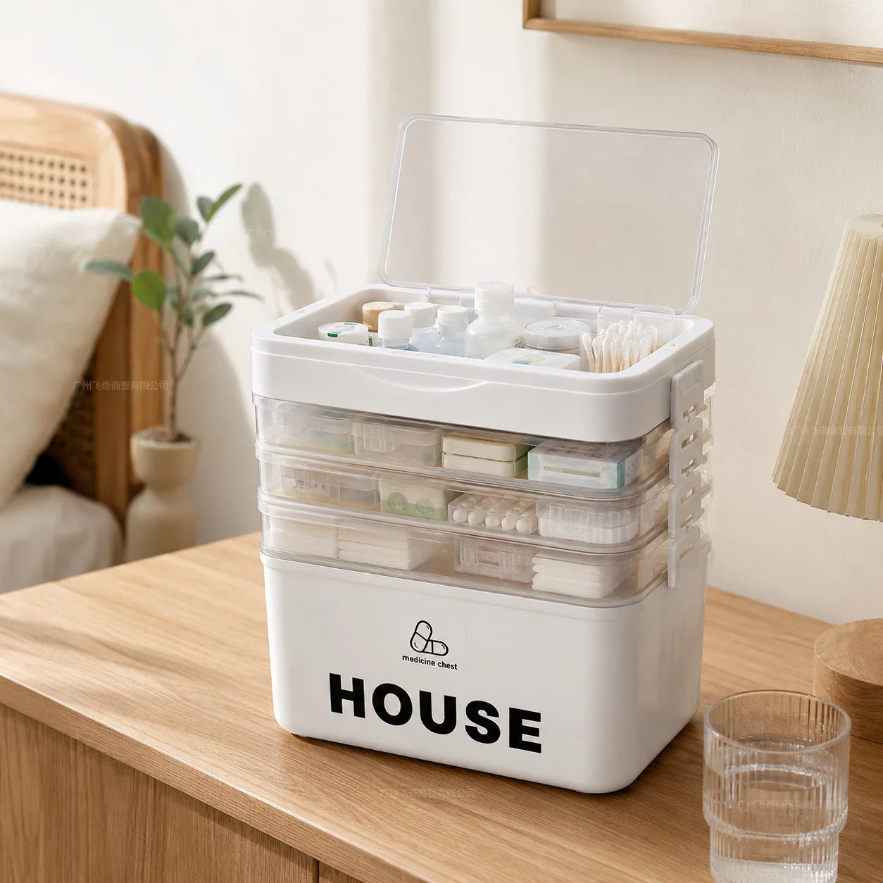 Multi Tier Stackable Storage Box For First Aid And Essentials