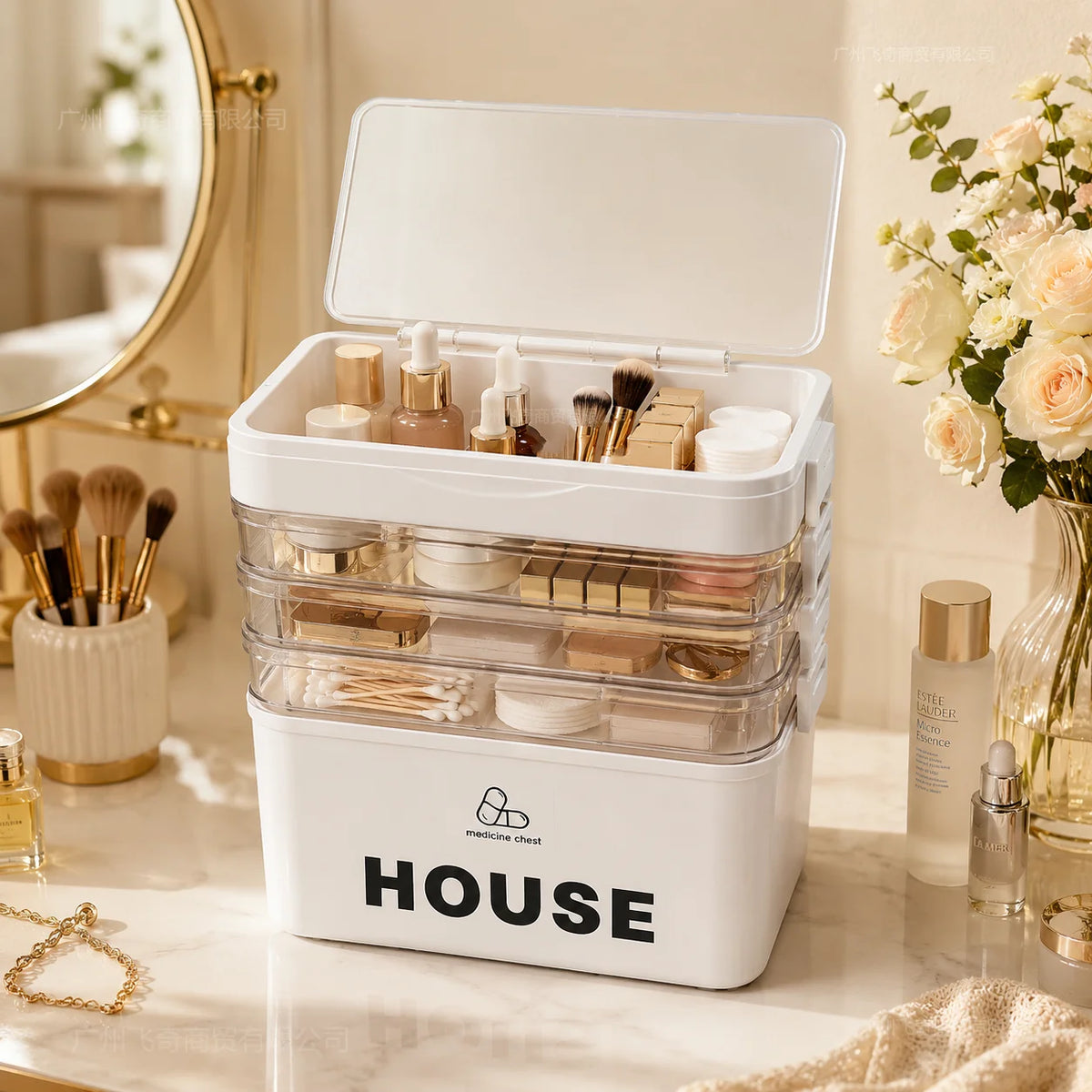 Multi Tier Stackable Storage Box For First Aid And Essentials