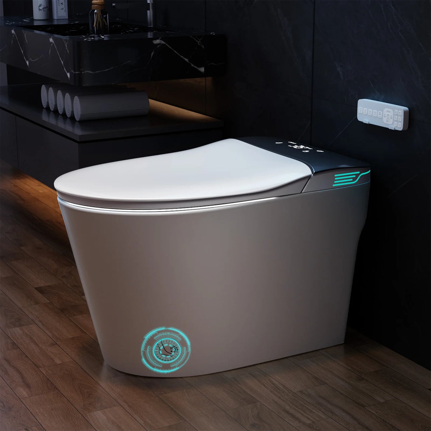 Smart One Piece Toilet With Automatic Bidet Deodorization And Voice Control
