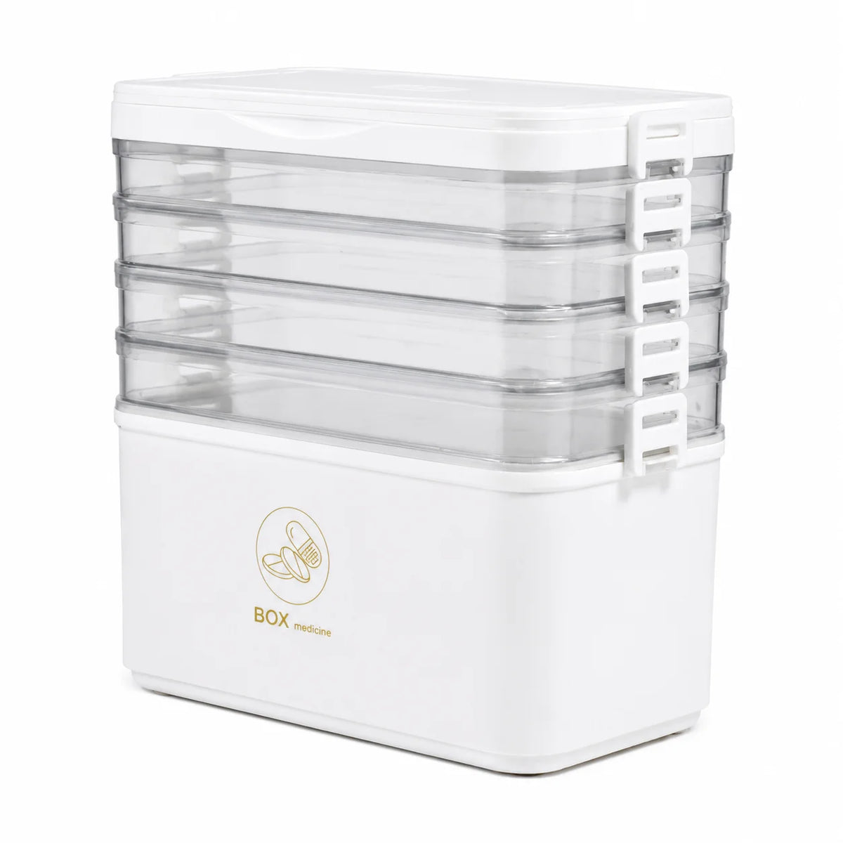 Multi Tier Stackable Storage Box For First Aid And Essentials