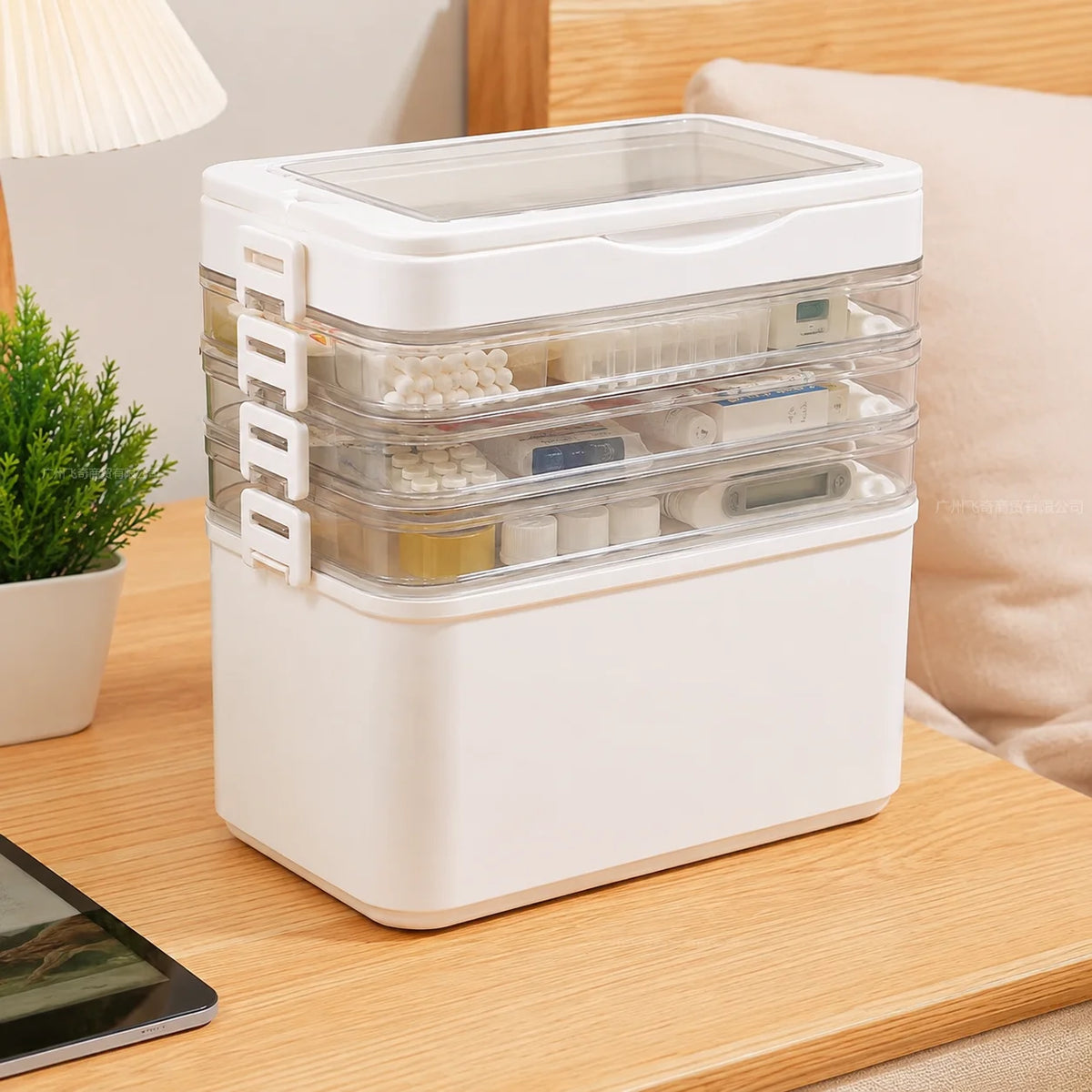 Multi Tier Stackable Storage Box For First Aid And Essentials