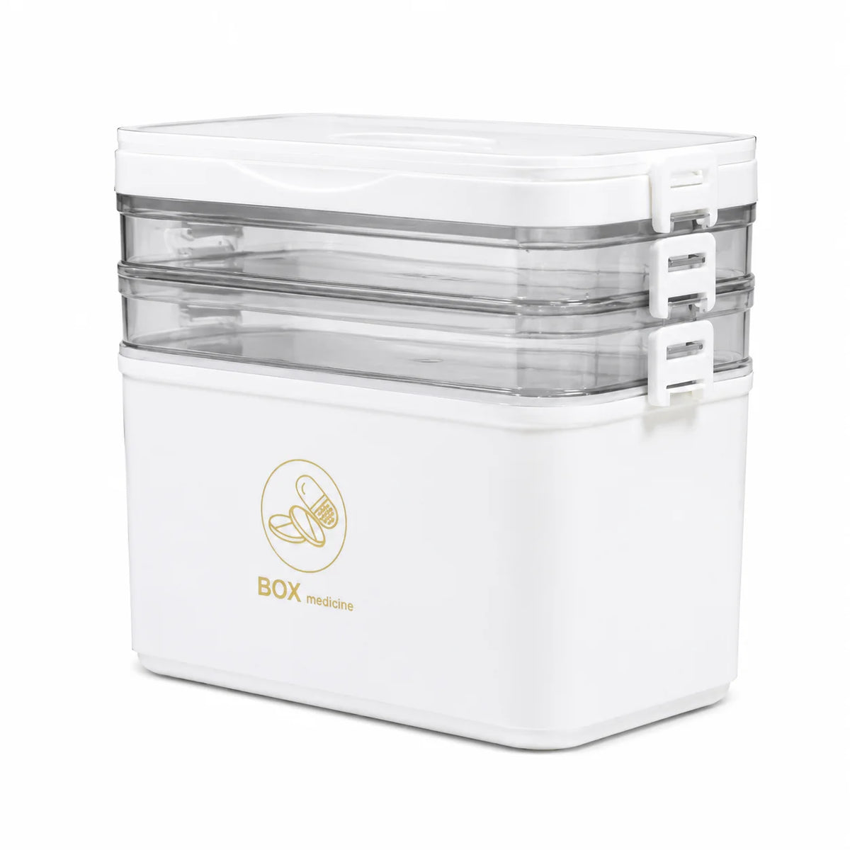 Multi Tier Stackable Storage Box For First Aid And Essentials