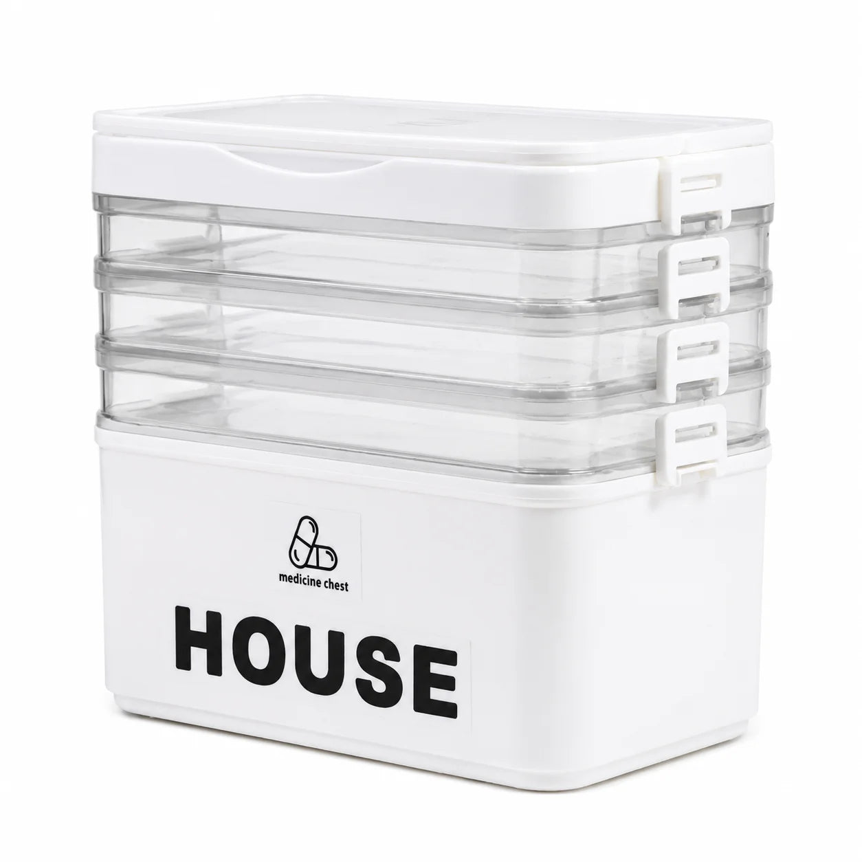 Multi Tier Stackable Storage Box For First Aid And Essentials