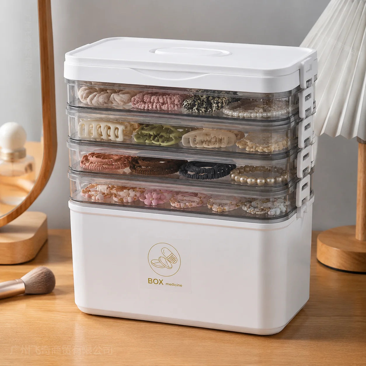 Multi Tier Stackable Storage Box For First Aid And Essentials