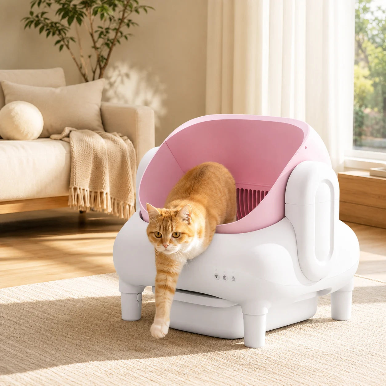 Smart Automatic Self Cleaning Cat Litter Box With App Control