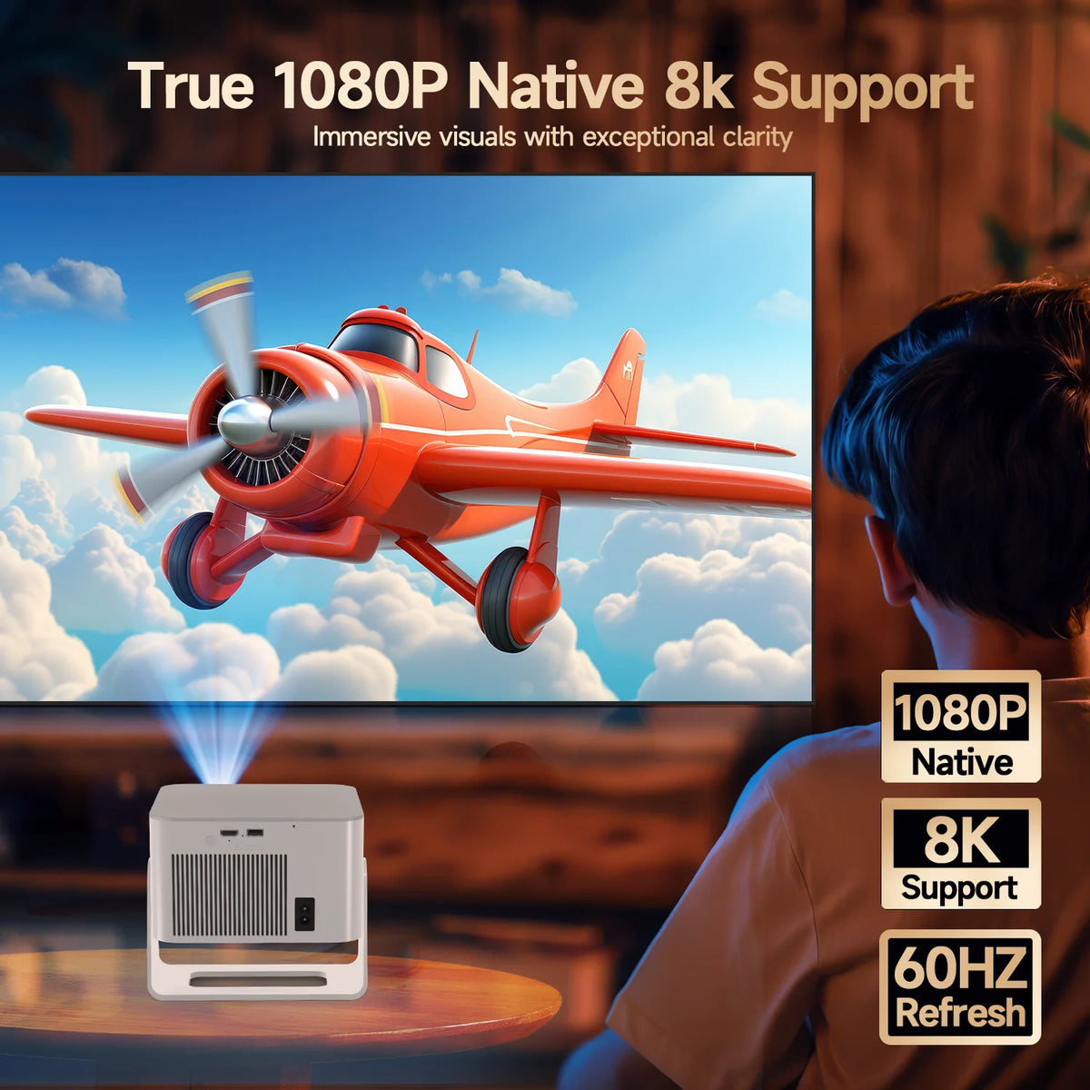 Magcubic Portable Android Projector With Auto Focus And 1080p Resolution