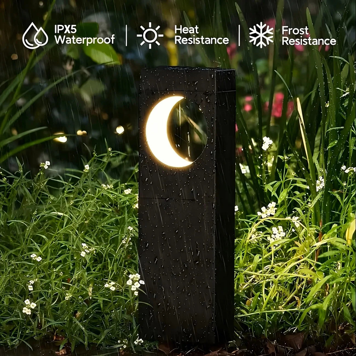 Solar Outdoor Pathway Lights Waterproof Moon Garden Yard Decor