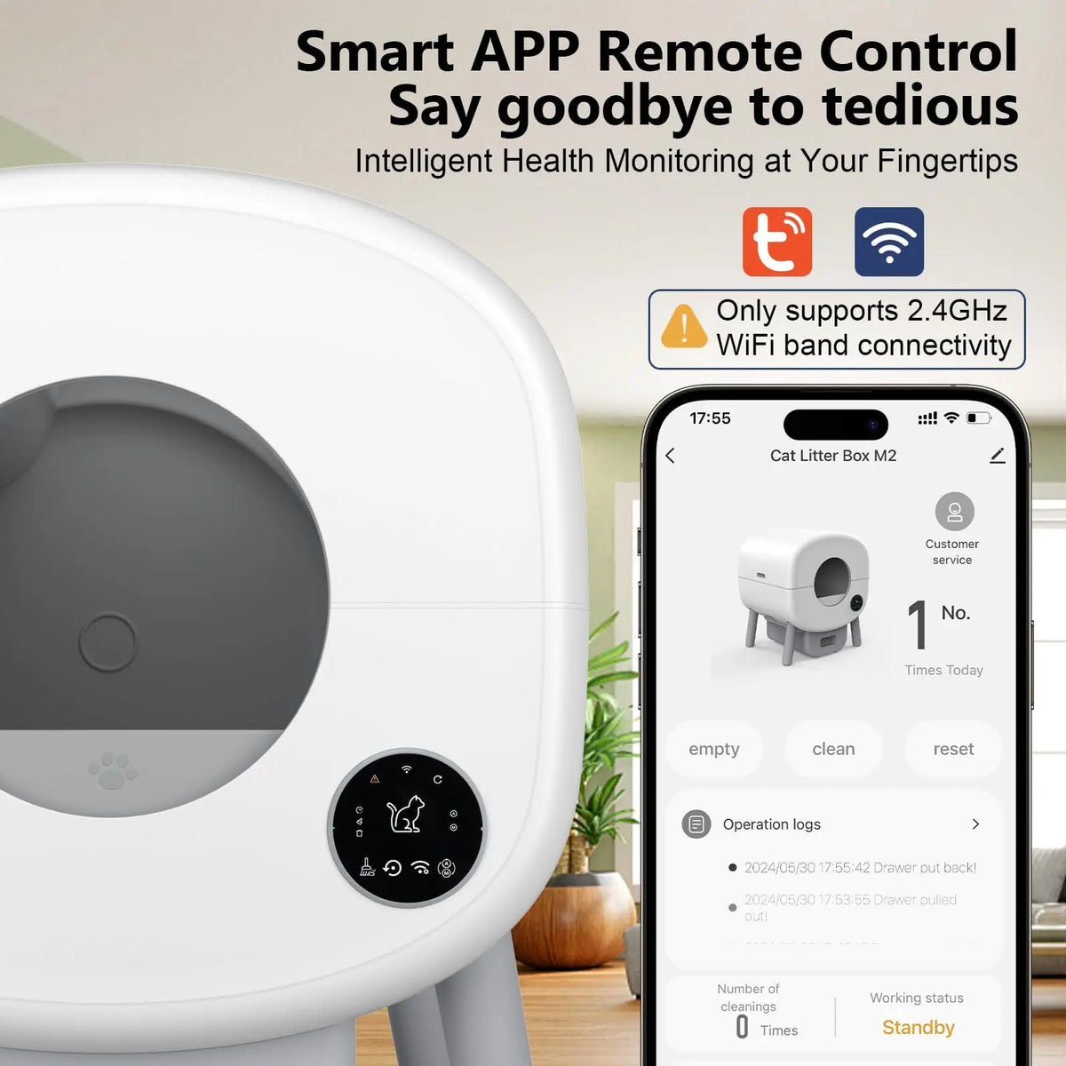 Fumoi Smart Self Cleaning Cat Litter Box With App Control