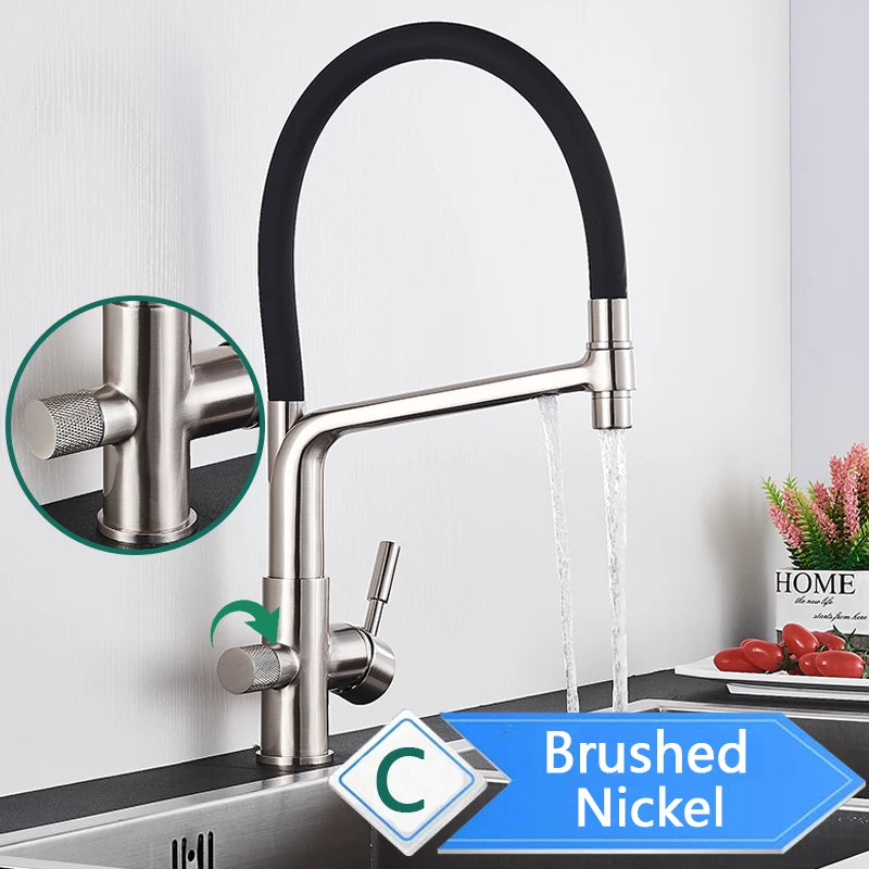Rozin 3 Way Pull Out Kitchen Faucet With Water Filter