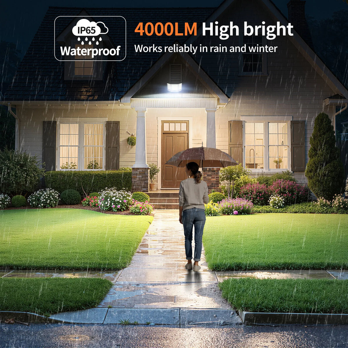 Intelamp Solar LED Flood Lights With Motion Sensor For Outdoor