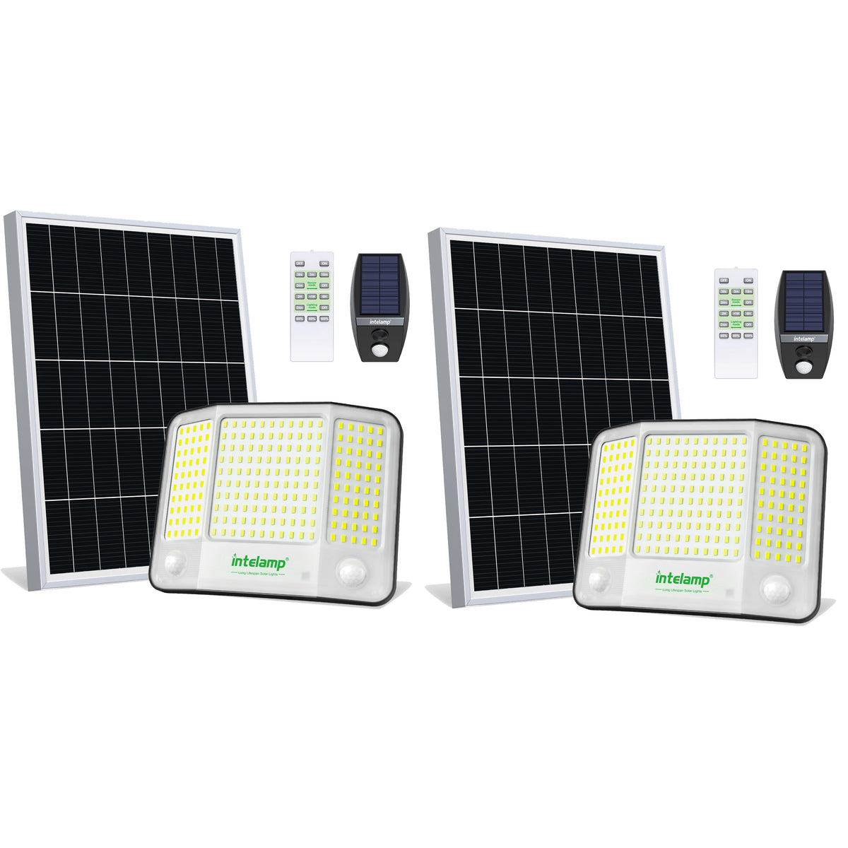 Intelamp Solar LED Flood Lights With Motion Sensor For Outdoor