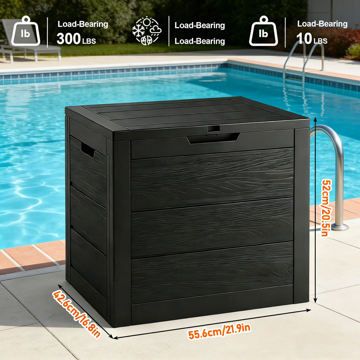Heavy Duty Outdoor Resin Storage Box With Lockable Lid