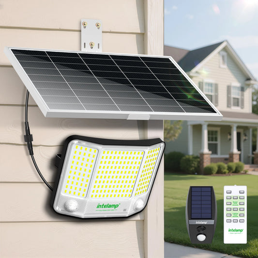 Intelamp Solar LED Flood Lights With Motion Sensor For Outdoor