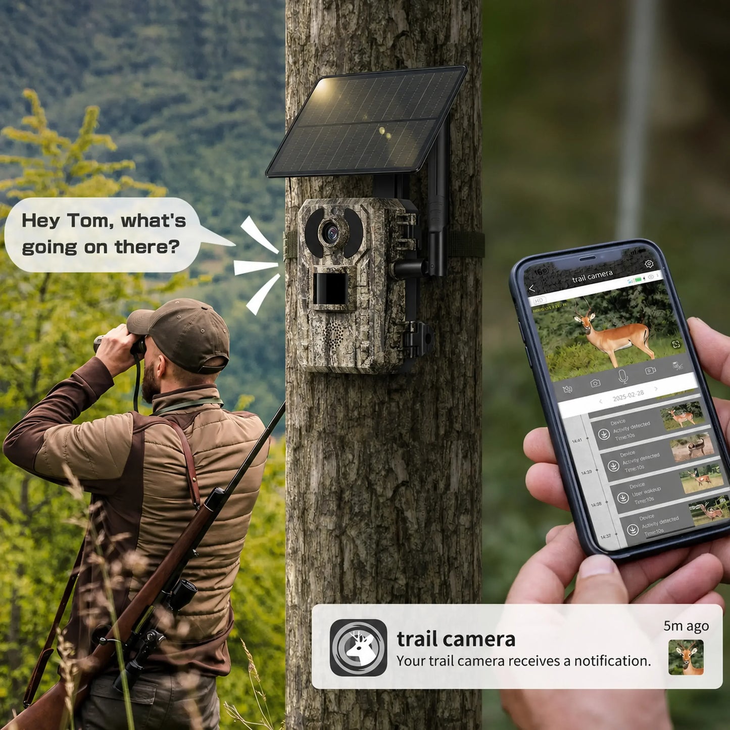 Solar Powered 4G Hunting Camera With Night Vision App Control
