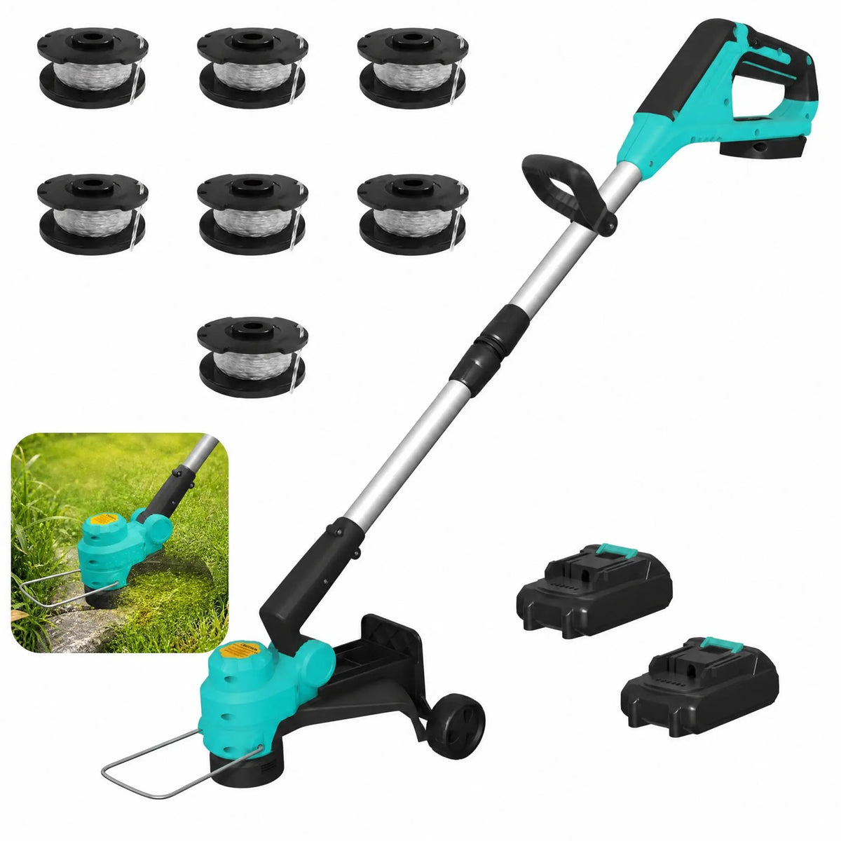 HiMISS Cordless Weed Eater String Trimmer Edger With Batteries