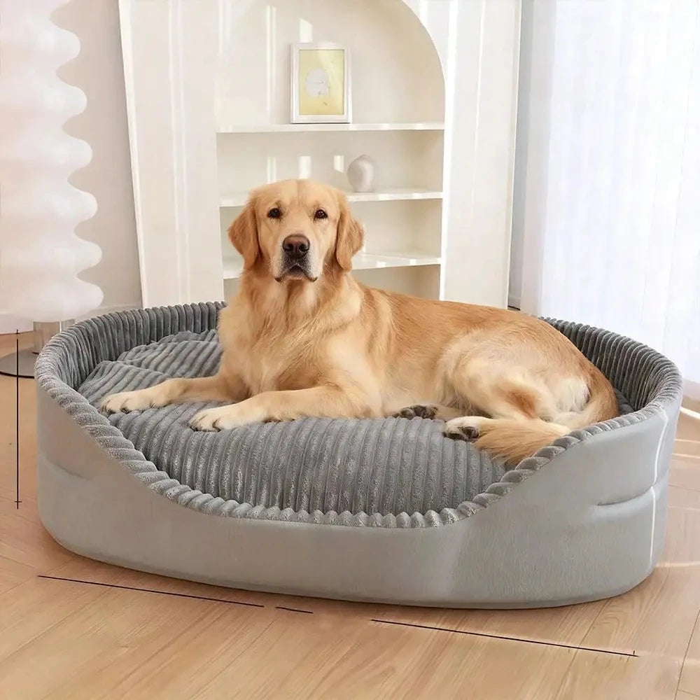 Soft Machine Washable Plush Pet Bed For Dogs And Cats