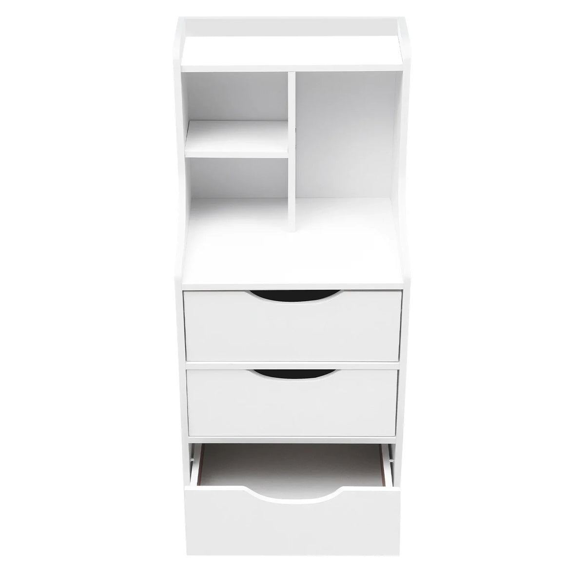 Modern Three Drawer Tall Nightstand for Bedroom or Study