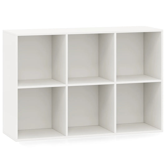 Homasis Modern 6 Cube Bookcase Versatile Storage Organizer Shelf