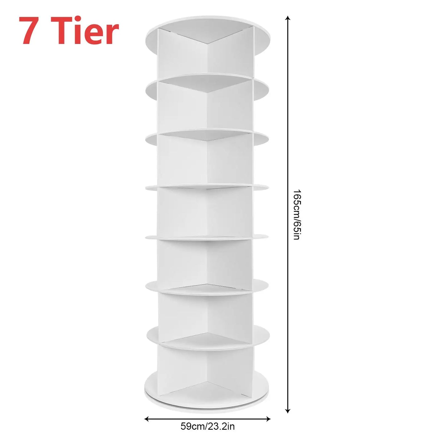 Rotating Multi Tier PVC Shoe Rack Space Saving Organizer