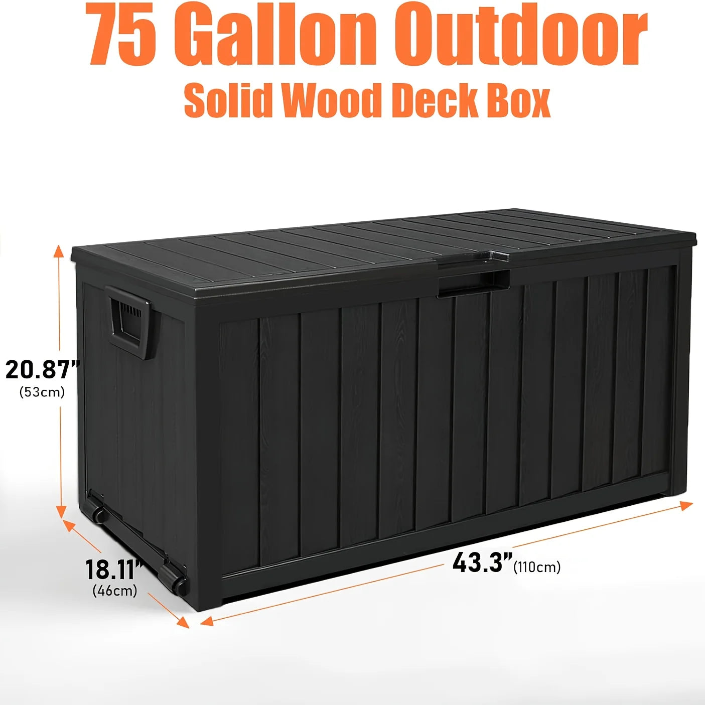Heavy Duty Outdoor Resin Storage Box With Lockable Lid