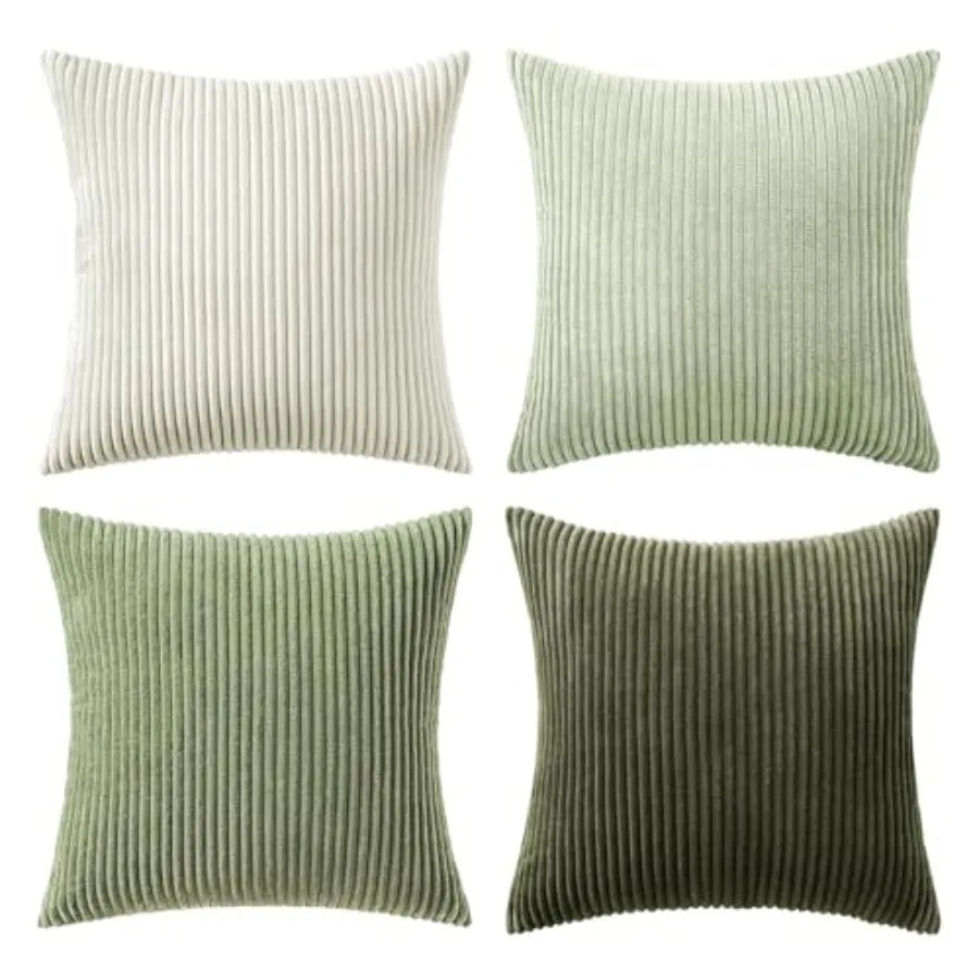 Modern Farmhouse Corduroy Throw Pillow Covers For Home Decor
