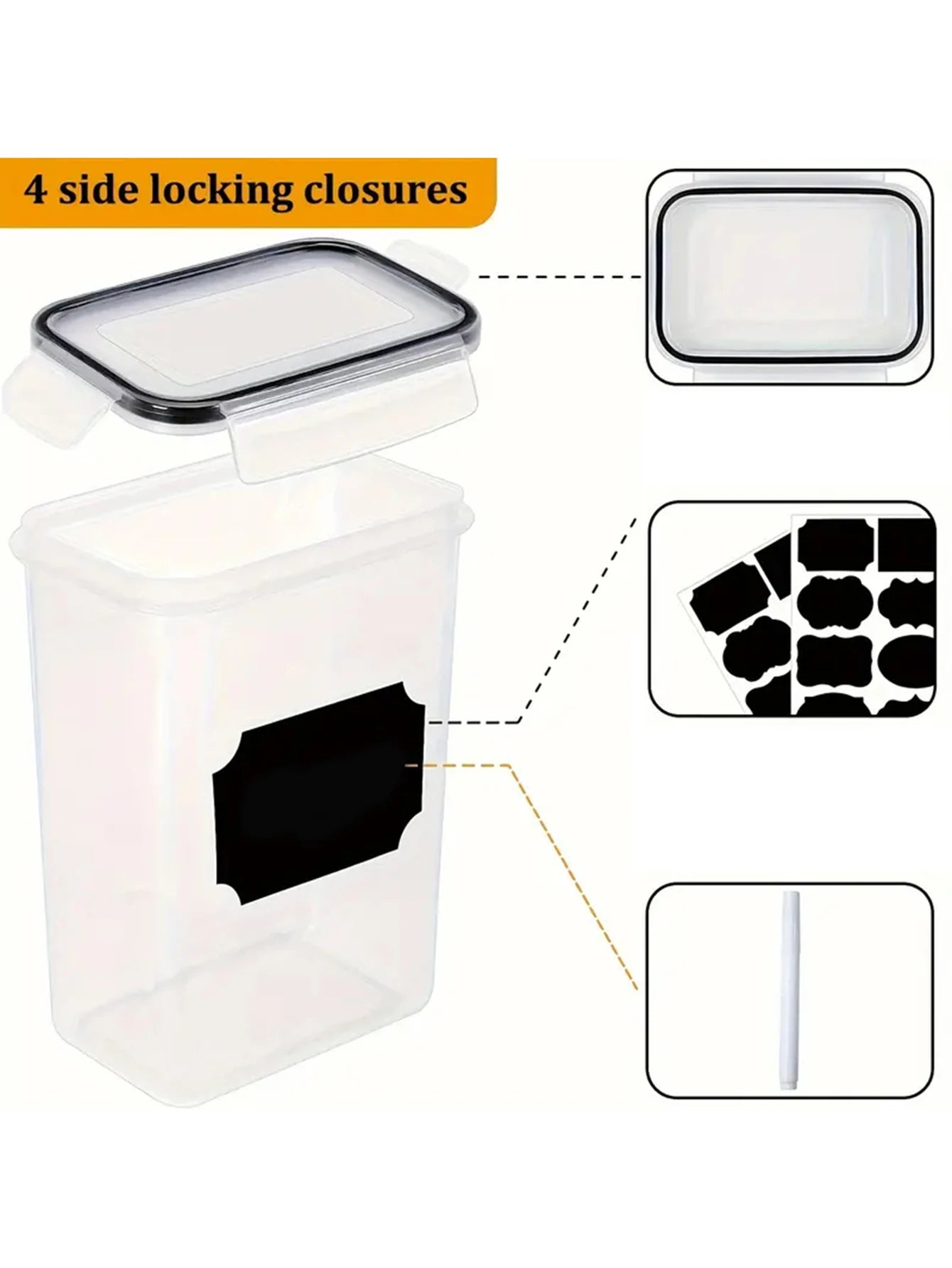 24 Pcs Airtight Food Storage Containers With Lids And Labels