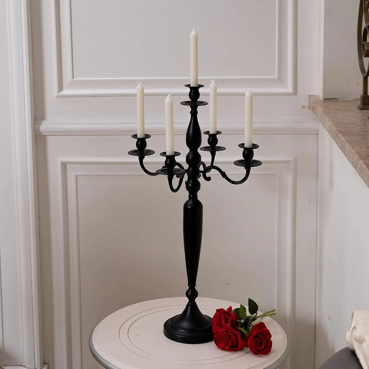 VINCIGANT Metal Candelabra Candle Holder For Wedding Table Decor