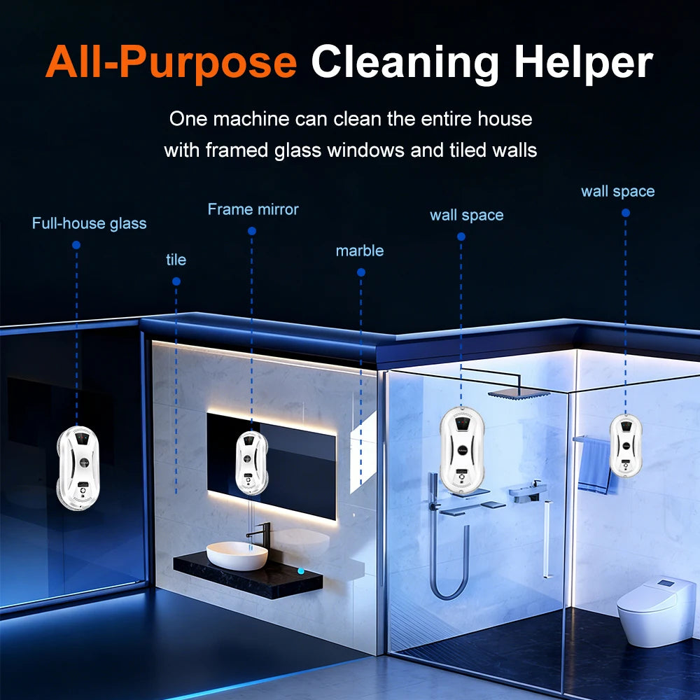 PuRuiKai Automatic Window Cleaning Robot With Intelligent Edge Detection