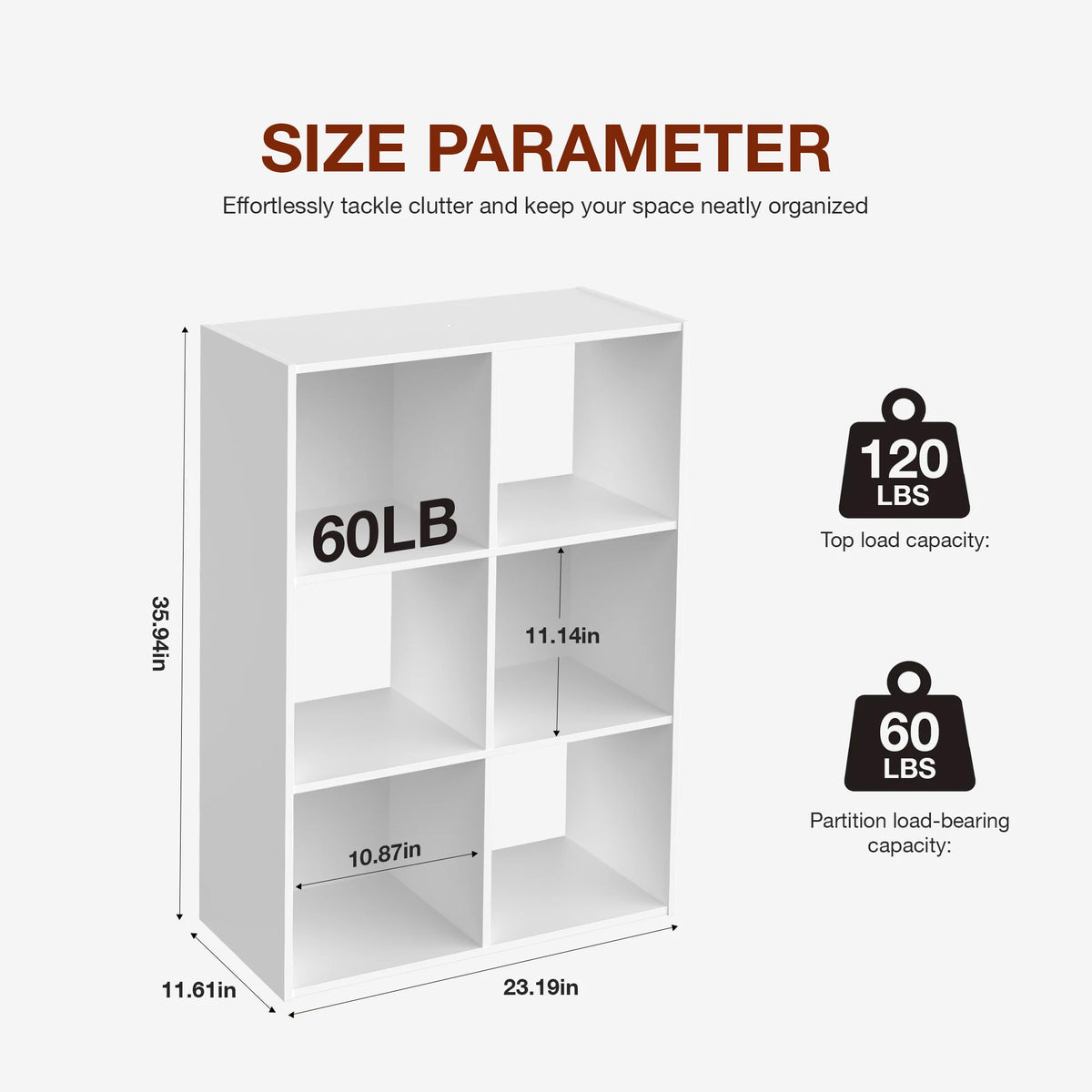 JHK Modern Wooden Storage Organizer Modular Bookshelf