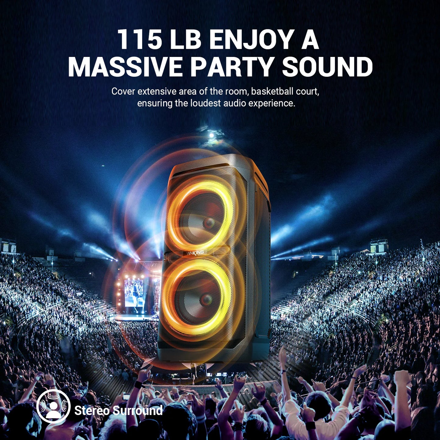 W-King T11 Portable Bluetooth Speaker Featuring Deep Bass And Waterproofing