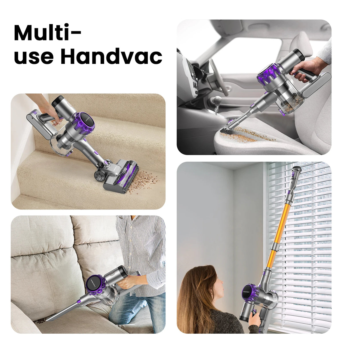 INSE S3P Powerful Cordless Stick Vacuum LED Display Free-Standing