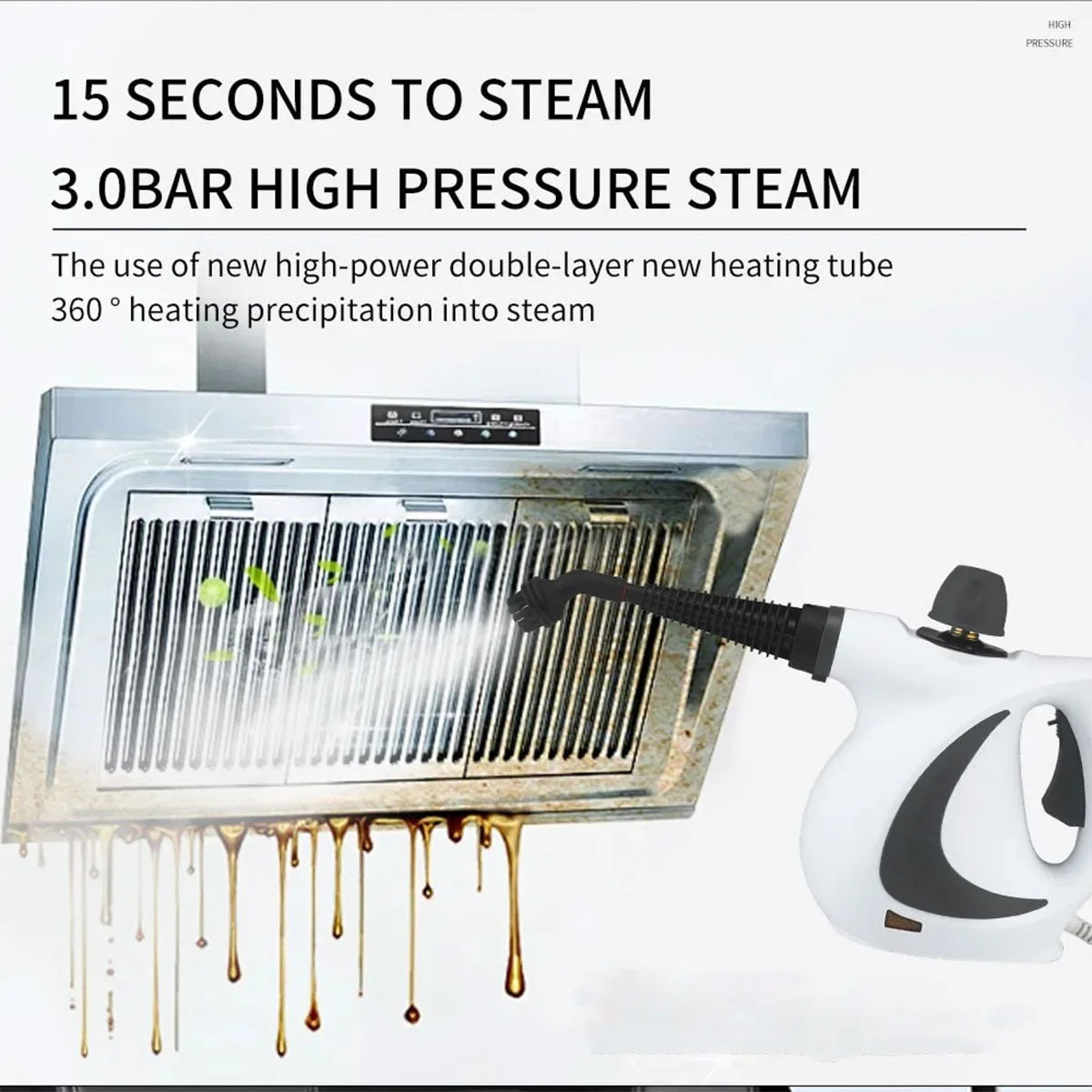 Portable Handheld Steam Cleaner With Nine Cleaning Accessories