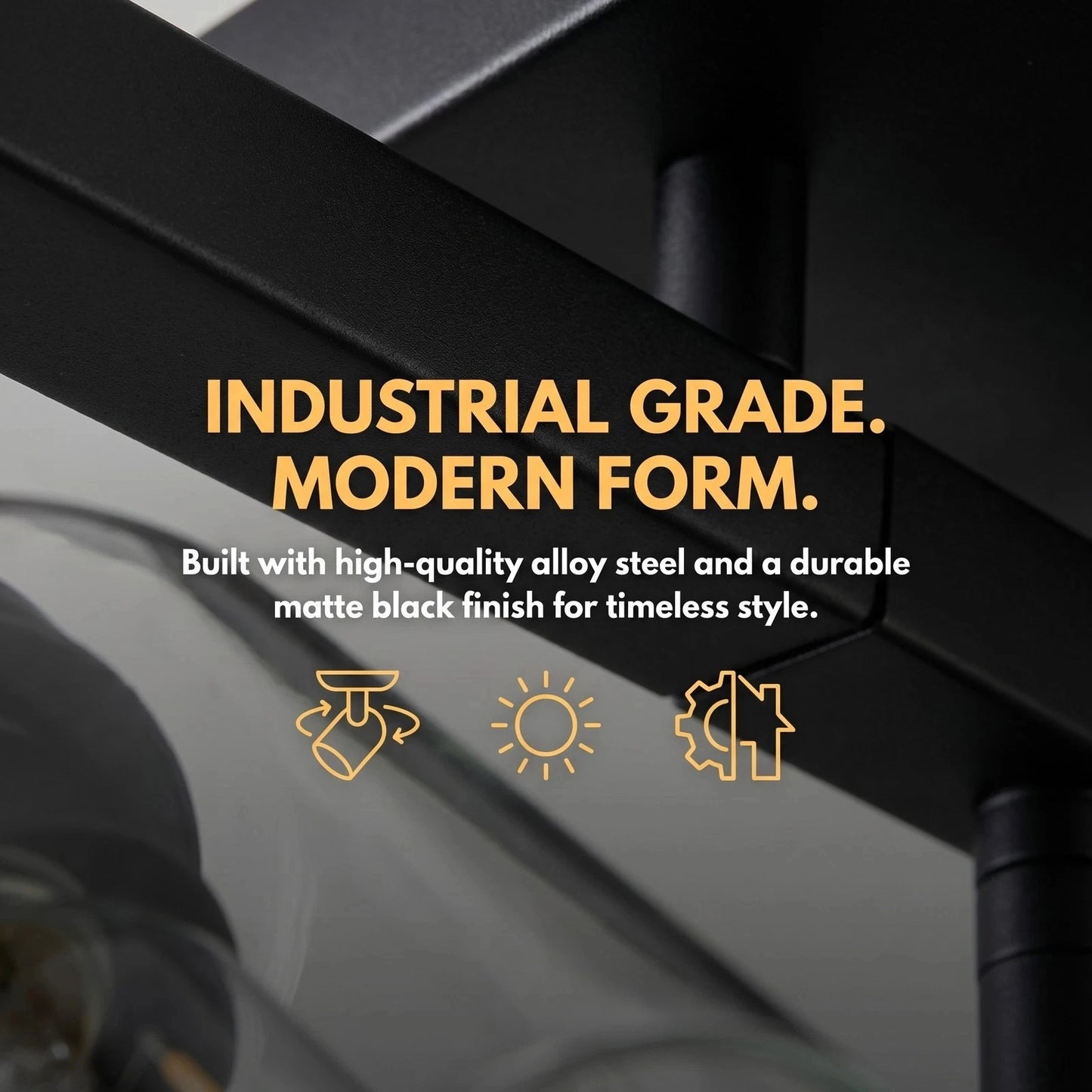 ARLGSITE Adjustable Wall Mount Light With Glass Shade E26 Base
