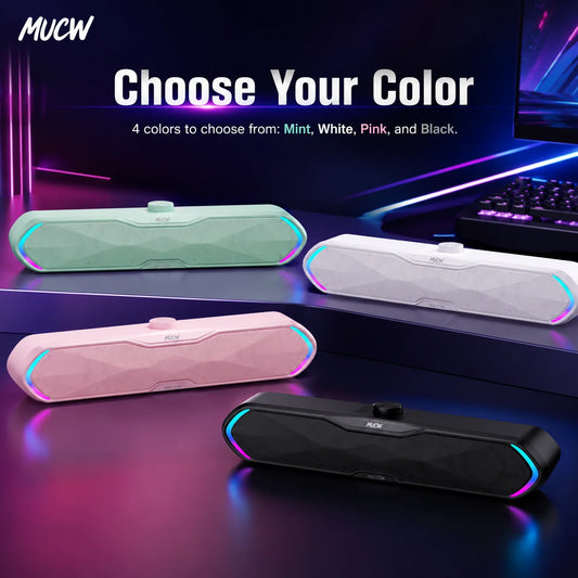 MUCW 6W Stereo Bluetooth Desktop Soundbar With USB Connection