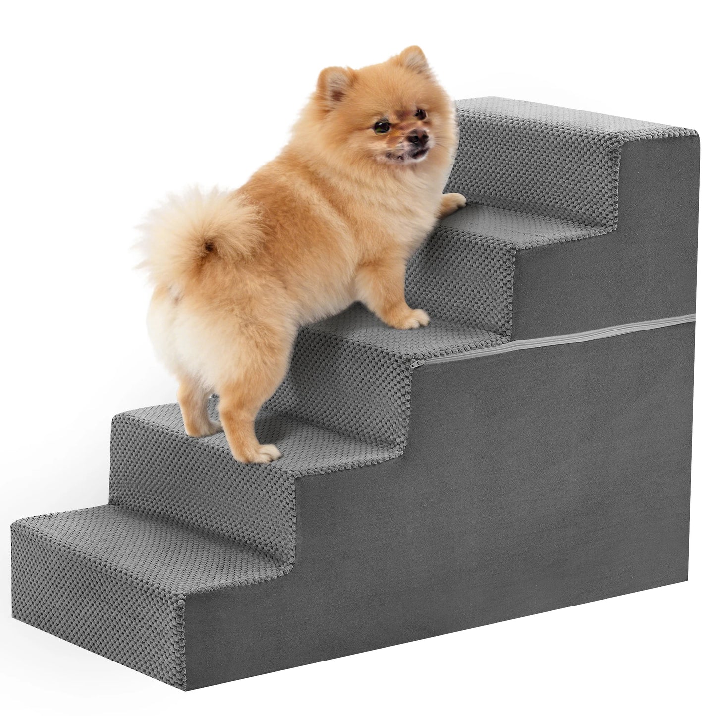 Jhk Curved Foam Pet Dog Stairs Ramp For Indoor Climbing