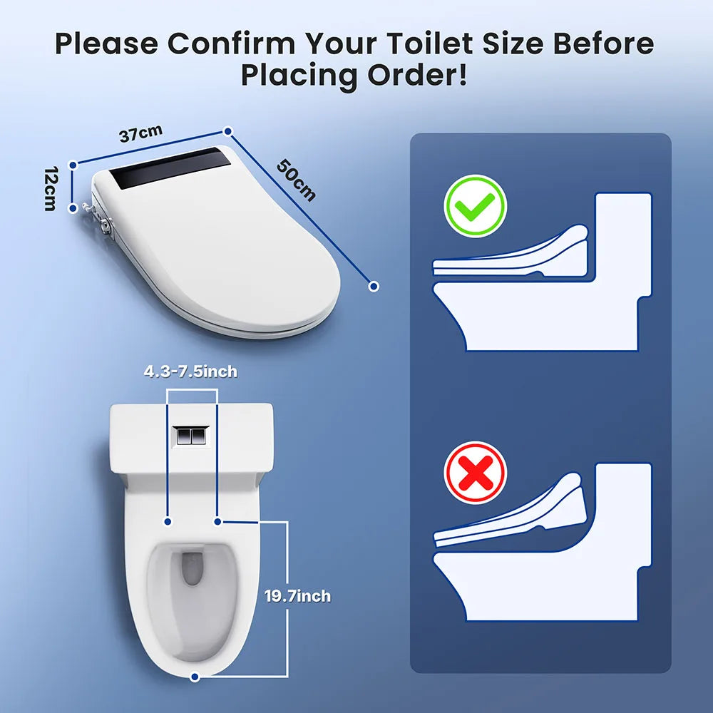 SANYIPACE Smart Bidet Toilet Seat With Heated Wash And Dryer