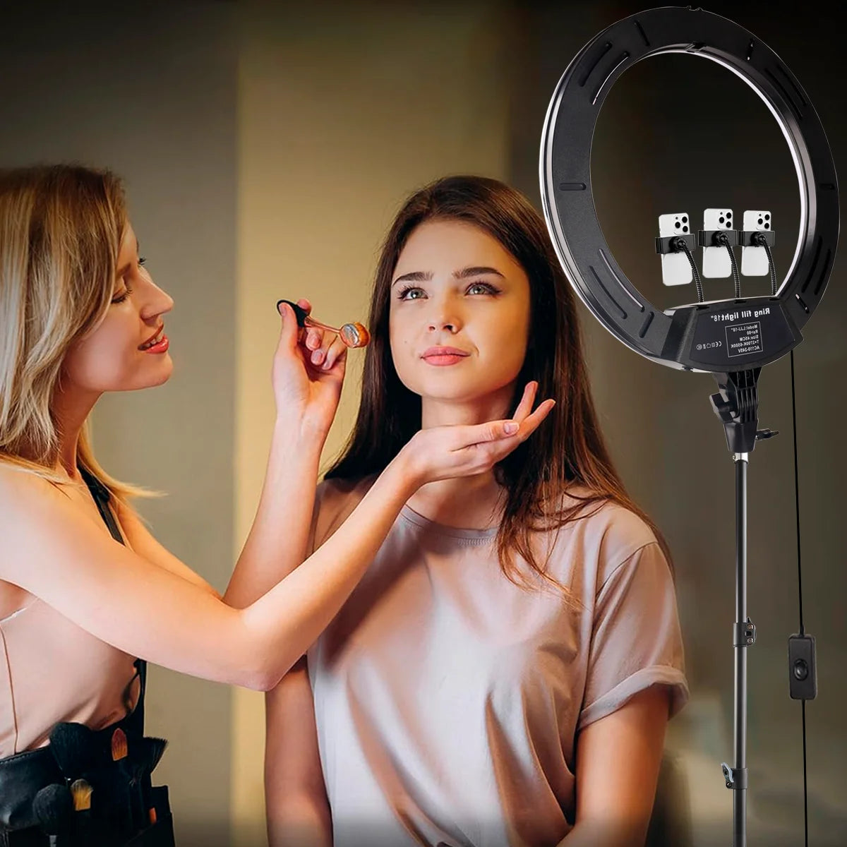 UEGOGO Adjustable Ring Light With Tripod And Phone Mounts