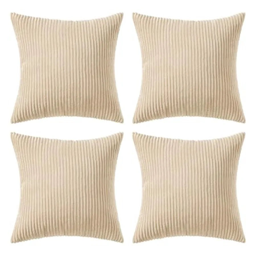 Modern Farmhouse Corduroy Throw Pillow Covers For Home Decor