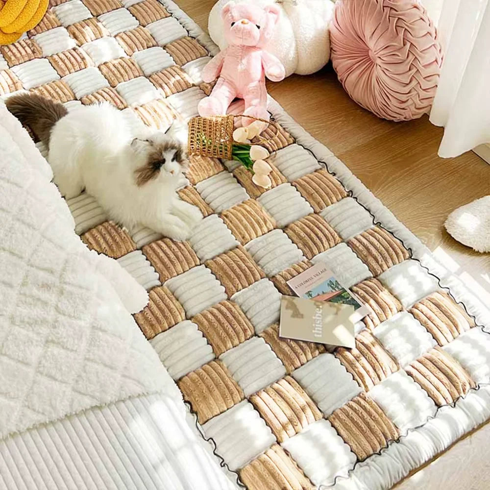 Waterproof Coral Fleece Dog Mat And Anti Slip Cushion Cover