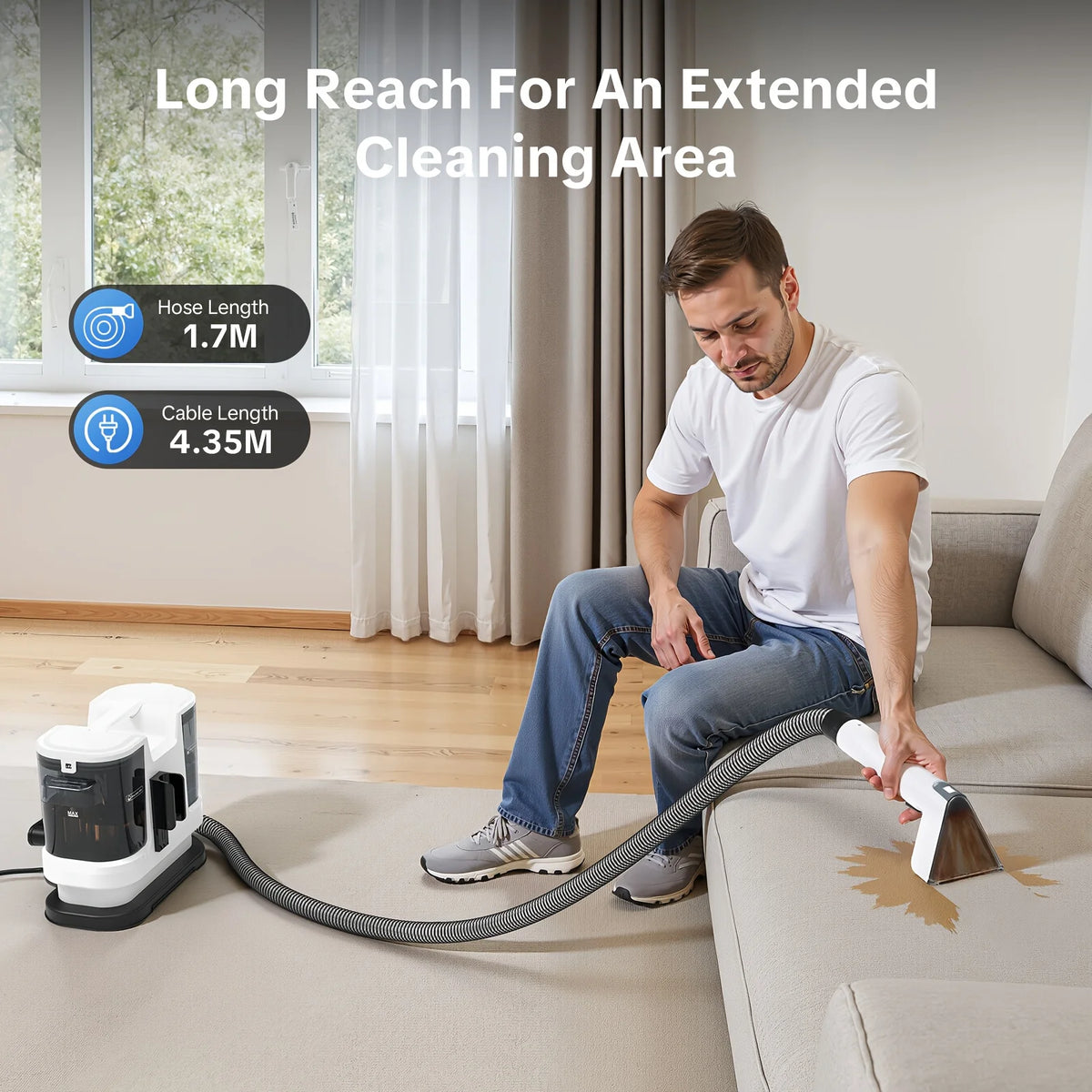 Lubluelu V8 Instant Heated Portable Carpet Cleaner Machine