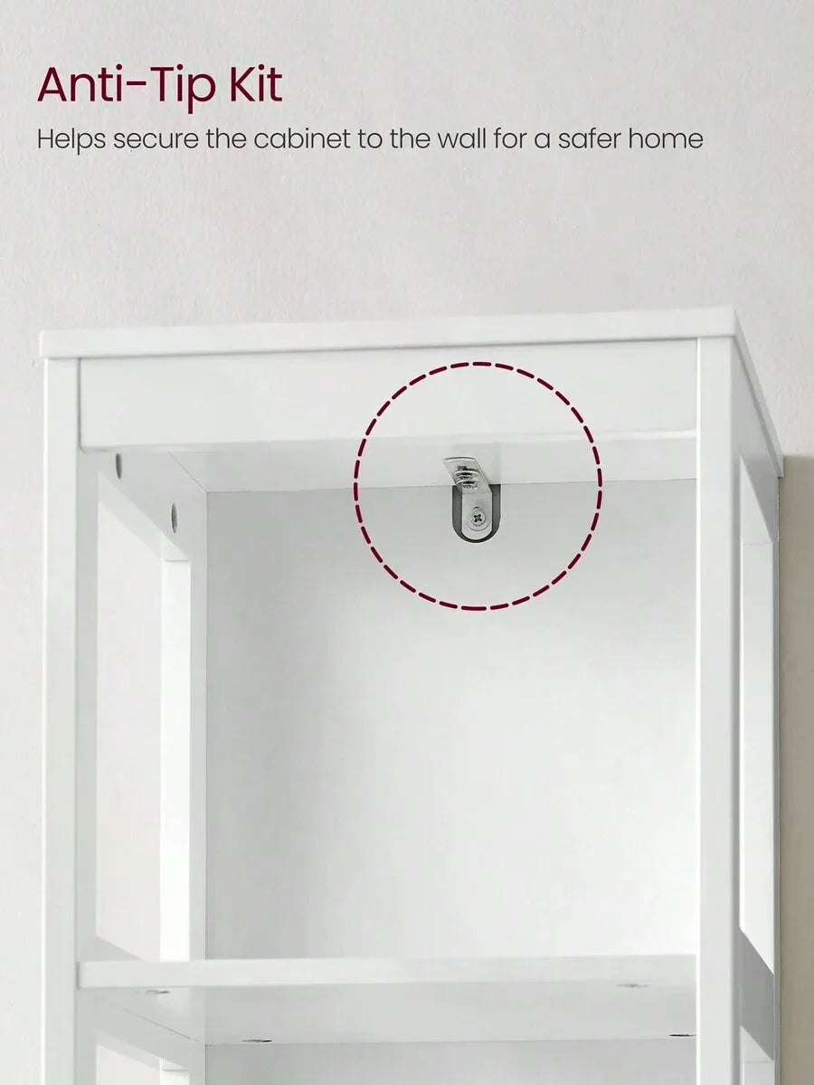 Metal Bathroom Corner Cabinet With Storage Organizer And Drawers