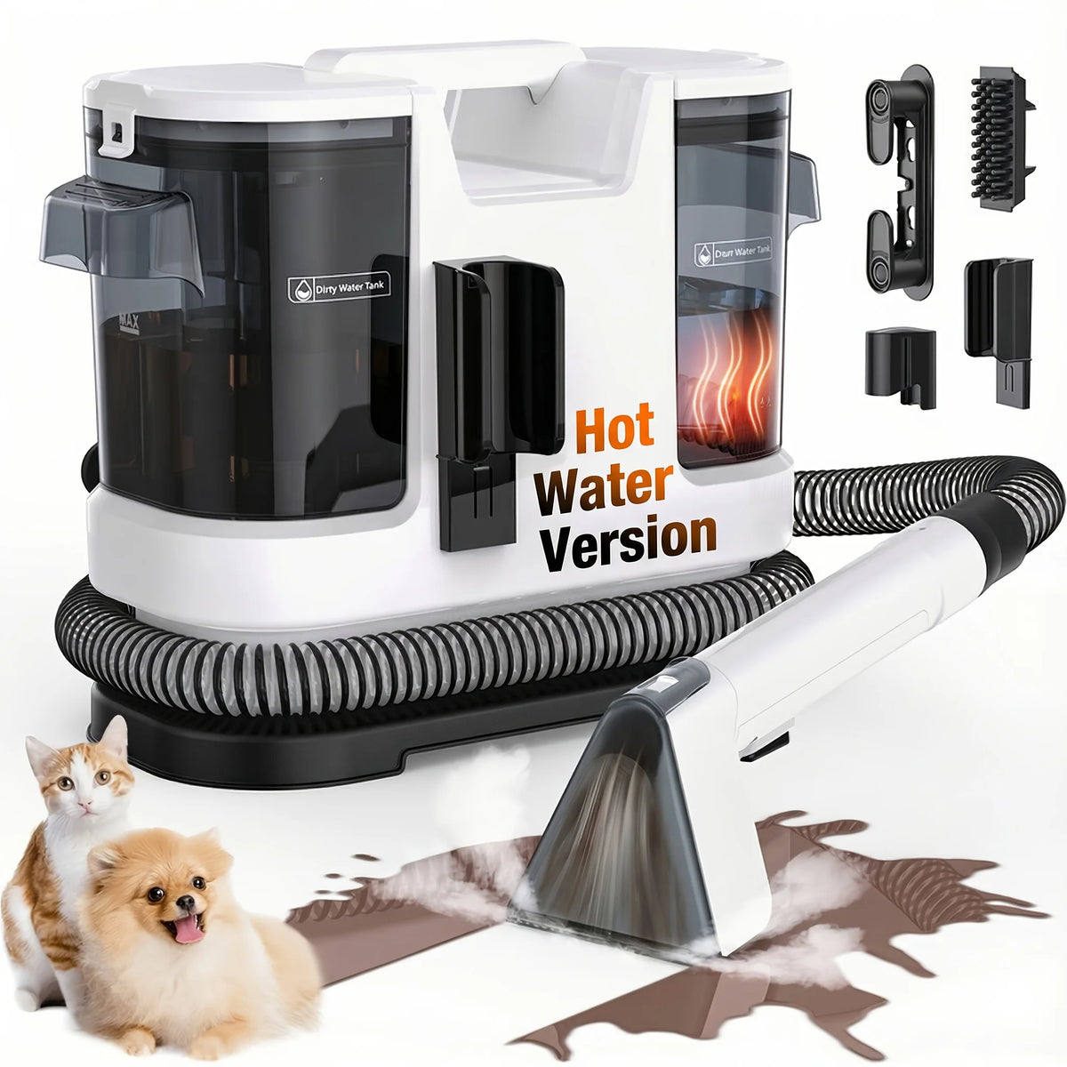 Lubluelu V8 Instant Heated Portable Carpet Cleaner Machine