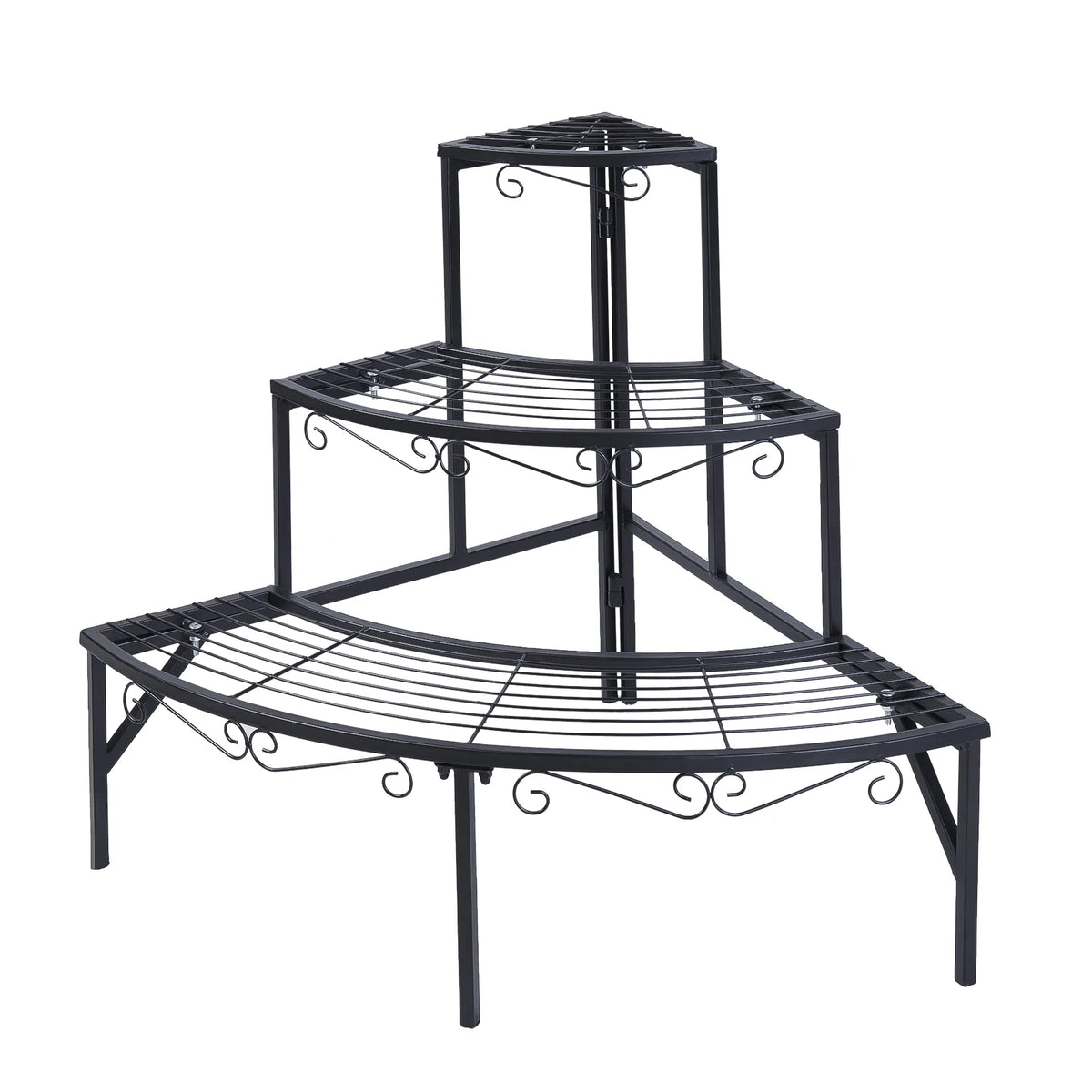 Wisfor 3 Tier Corner Metal Plant Shelf Stand Organizer