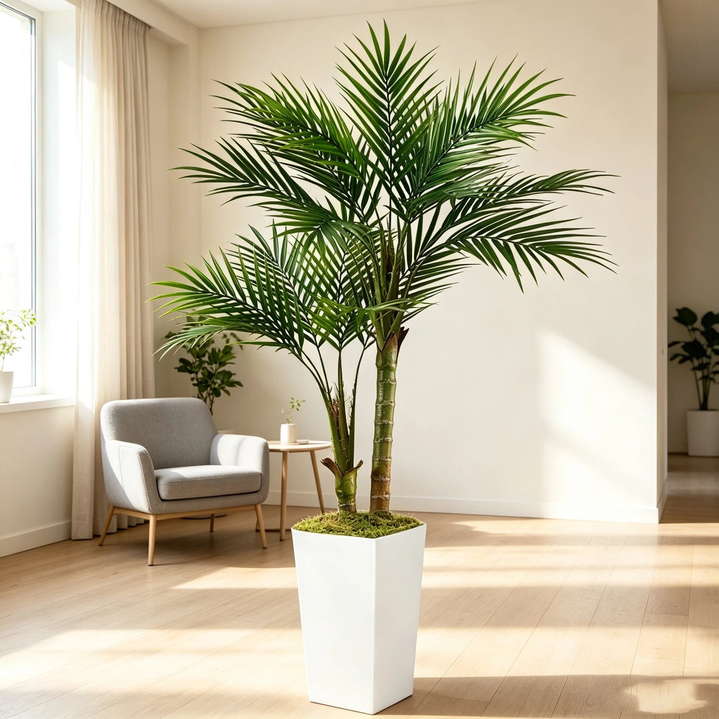 Olitree Artificial Areca Palm Tree with Planter for Home Decor