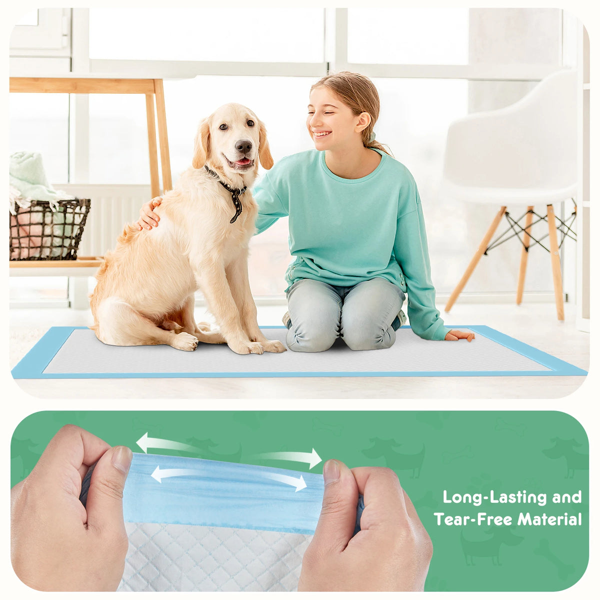 JHK Super Absorbent Disposable Pet Underpads Leakproof Quick Drying