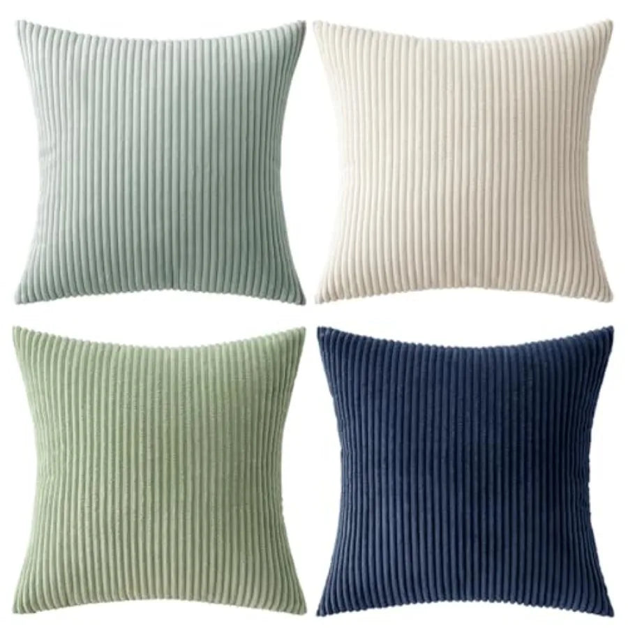 Modern Farmhouse Corduroy Throw Pillow Covers For Home Decor