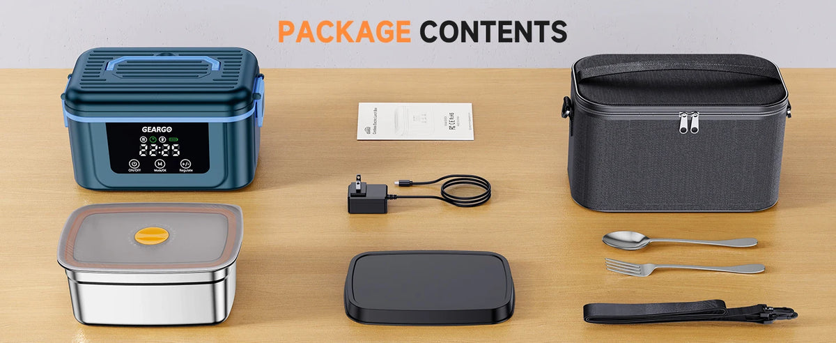 Cordless Rechargeable Electric Heated Lunch Box With Cooling System