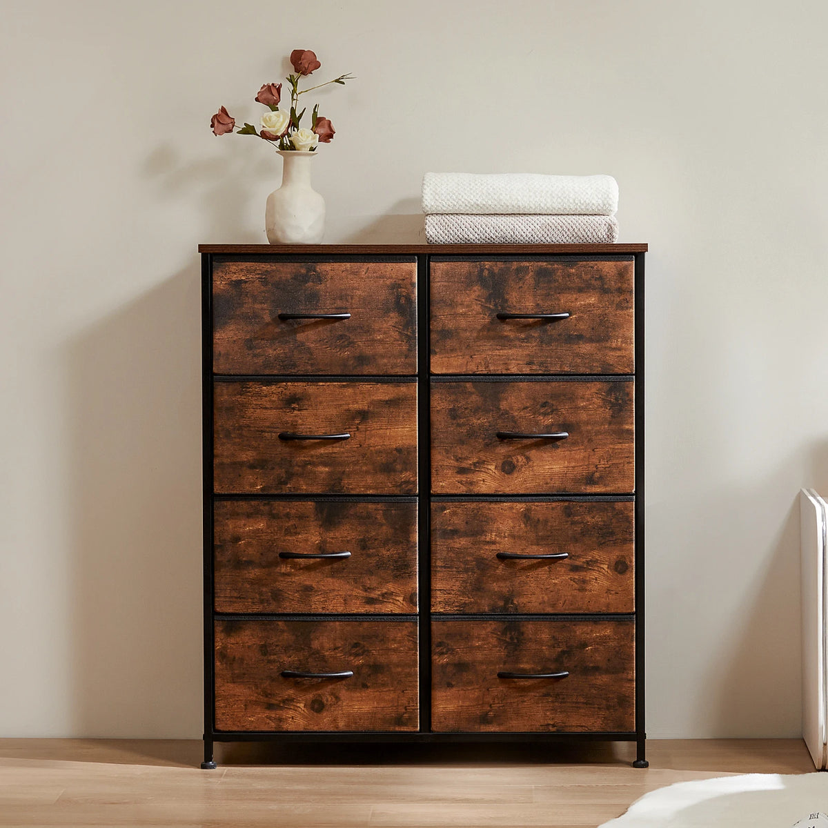 MCQ Eight Drawer Fabric Storage Cabinet For Living Room